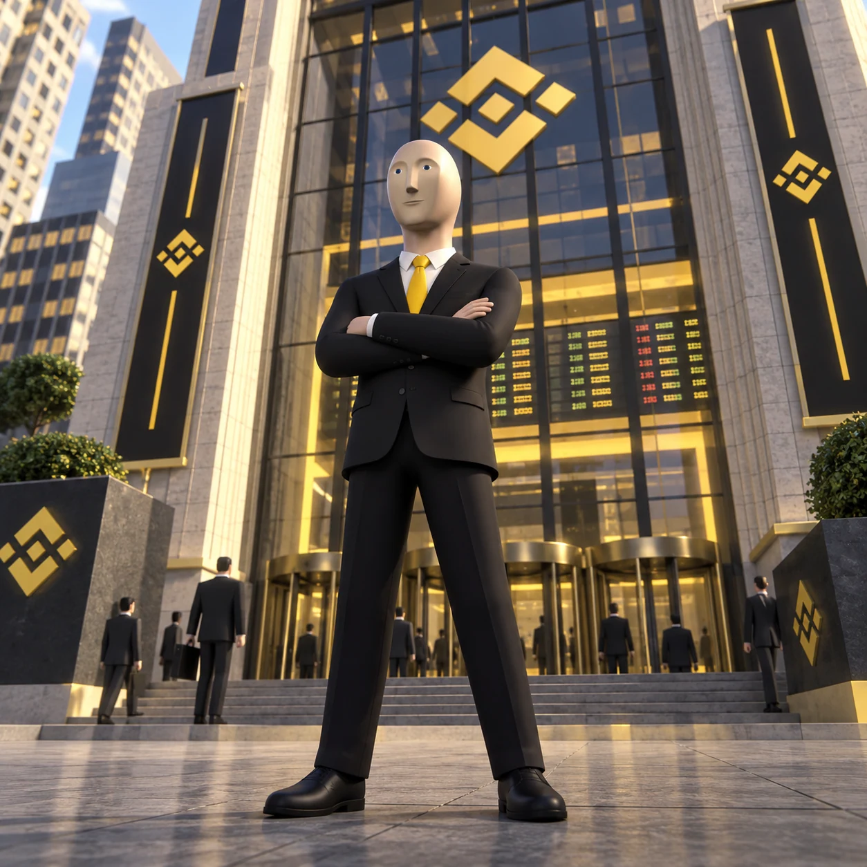 Meme Man meme: BNB STOCK COMPANY / Meme Man 梗图:BNB 股票公司