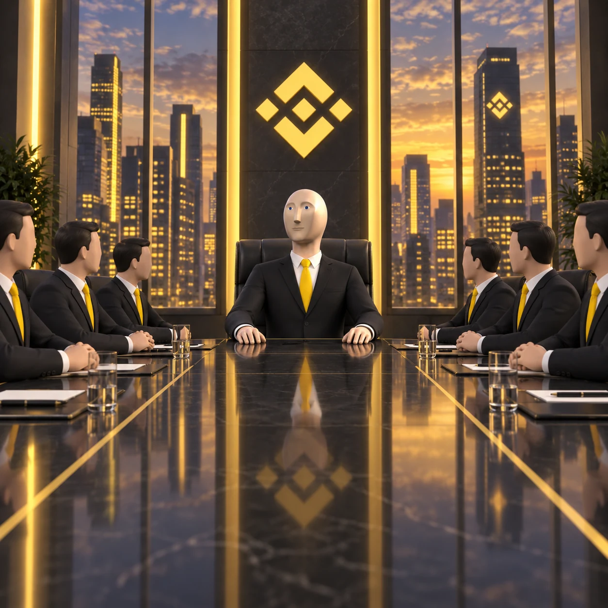 Meme Man meme: FINANCE BOARDROOM / Meme Man 梗图:金融董事会